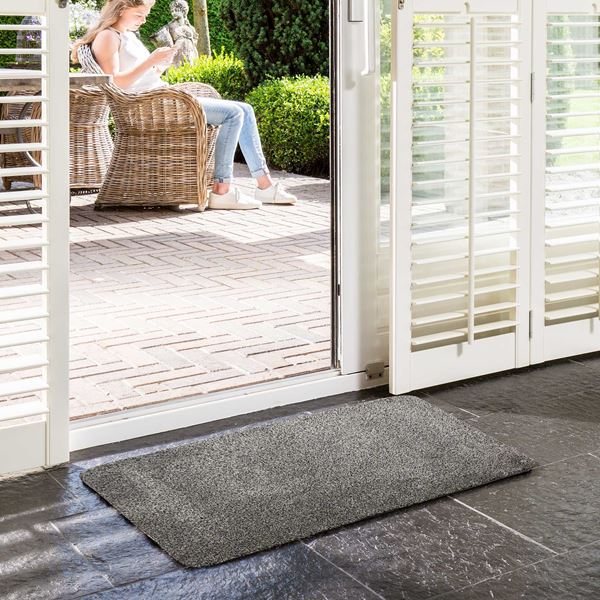 Plain Washable Doormat - Granite